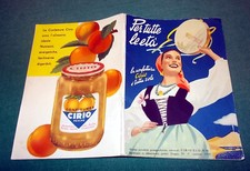 Confetture CIRIO per Tutte le Età Raccolta di Ricette Eco n. 16 originale 1954