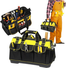 Borsa Porta Attrezzi Multitasche in Tessuto Oxford Impermeabile Con Base Rigida,