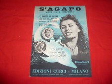 Spartito S'Agapo Il ragazzo sul delfino Alan Ladd C.Webb Sophia Loren