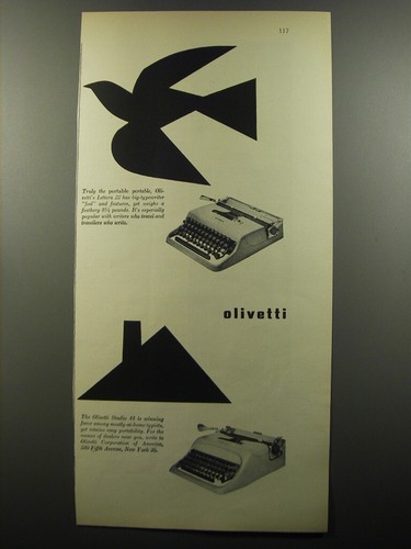 Pubblicità olivetti 1956 - olivetti,