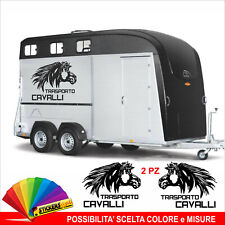 2 Adesivi TRASPORTO CAVALLI