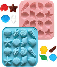 2 Set Di Stampi in Silicone: Conchiglia E Stella Marina, Stampi Da Forno in Sili