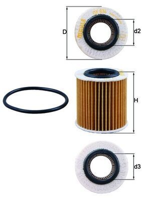Filtro olio mahle ox834d - filtro,
