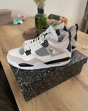 Nike Air Jordan 4 Scarpe Sportive per Uomo - Bianche/Nere/Grigie Neutrale, EU 45