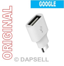 Google Adattatore Usb Originale Otg Host Type C Usb-c White Per Huawei P40 Lite
