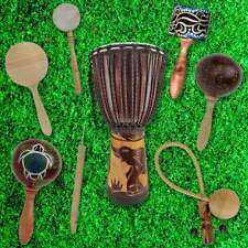 Gigante Selezione 30 - 40 - 50 - 60 cm Djembe Tamburo Bongo Africa Art - Elefante