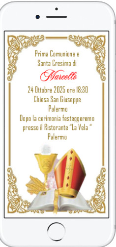 Invito digitale cresima - invito,