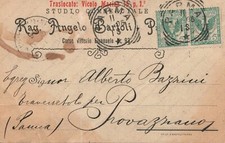1906 Ragionere Angelo BARTOLI Studio Commerciale Parma Cartolina pubblicitaria