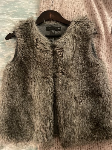 Gilet pelliccia grigio zara - gilet,