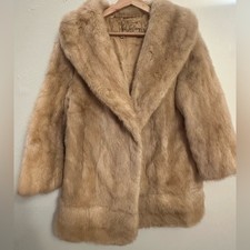 Giacca visone beige pallido