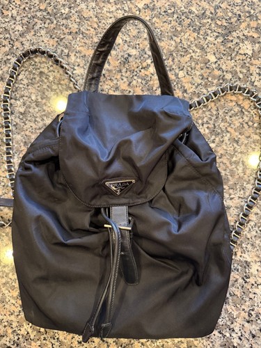 Prada zaino nero piccolo logo - prada,