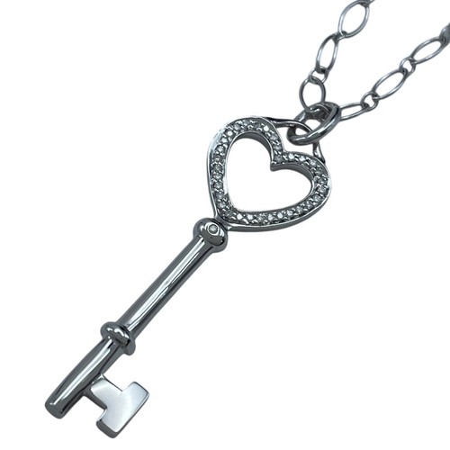 Collana con chiave - a, cuore