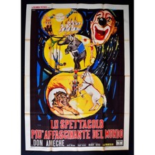 manifesto LO SPETTACOLO PIU' AFFASCINANTE DEL MONDO circo clown A265