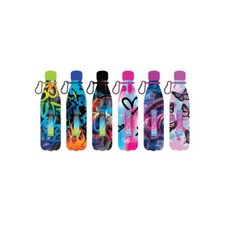 BORRACCIA acciaio inox SEVEN bottle TENUTA STAGNA 500 ml FANTASY  moscettone 