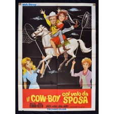 manifesto IL COW BOY COL VELO DA SPOSA walt disney maureen o'hara A17