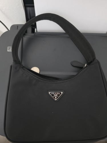 Mini manico nylon nero - nylon, prada