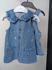 Abito denim bambina set di due