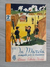 pubblicita' quaderno,1930 FASCISMO BALILLA,IN MARCIA SALVADEO Fustellato Calcio