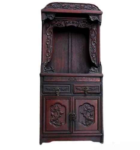 Old rosewood buddhist altar - buddhist,