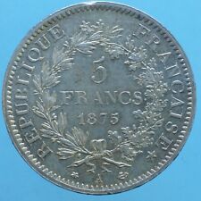 FRANCIA 5 FRANCHI 1875 ARGENTO SILVER COIN CURRENCY NUMISMATICA COLLEZIONE