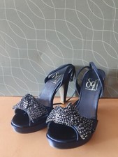 Scarpe Donna SGNGiancarlo PROLI N.35 TACCO 11CM+ PLATEAU 2CM RASOBLU CON SCATOLA