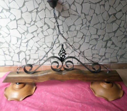 Lampadario bilanciere rustico - lampadario,