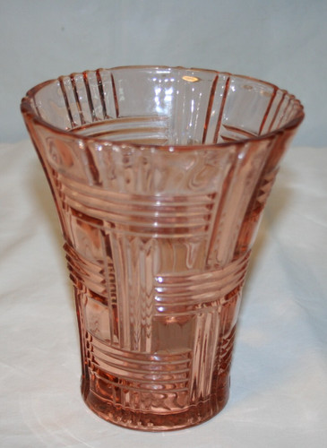Vaso fiori vetro rosa - vaso,