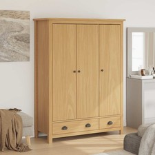 Armadio a 3 Ante Hill Range 127x50x170cm Massello Pino Diversi Colori vidaXL