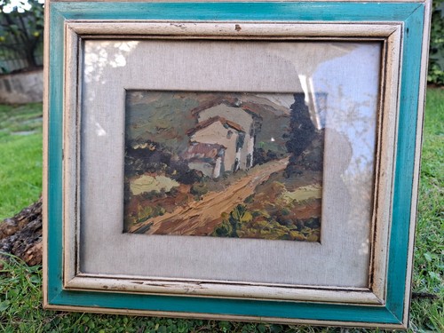 Vintage dipinto paesaggio - vintage,
