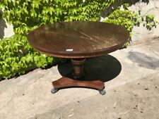 Elegante Tavolo Rotondo Carlo X in Mogano - Restaurato (in corso d'opera)