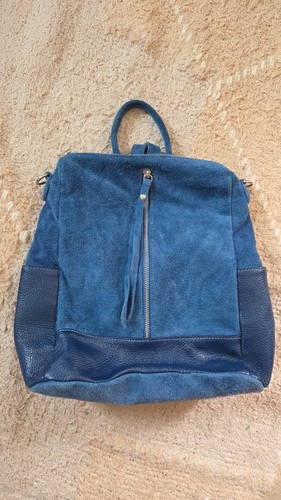 Zaino pelle blu - zaino,