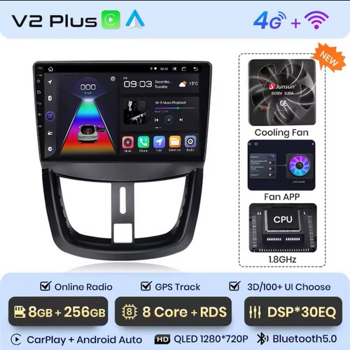 Autoradio peugeot 207 256gb - autoradio, 8g+256gb