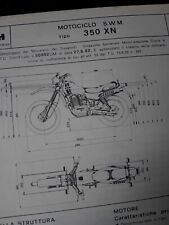 Moto SWM 350 XN ENDURO SCHEDA Omologazione ORIGINALE 1982 ASI FMI
