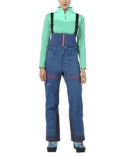 Salewa Antelao PTX 3L Pantaloni da Neve Bavaglino Donna XS Blu Dolomiti Cinghie Pezzo Unico