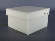 PARTICOLARE LAMPADA DA TAVOLO SCATOLA PLEXIGLASS ITALICA SCATOLA LUCE ROSSA