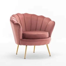 Poltroncina Vintage in Velluto - VARI COLORI GAMBA ORO