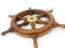 Ruota barca ottone - , legno