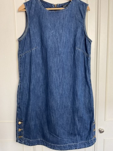 Abito romano smanicato denim