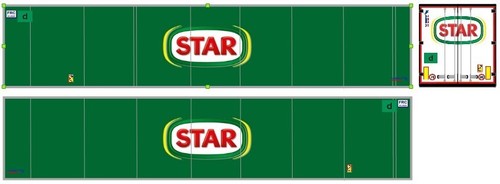 Grafica star verde adesiva - "star'",
