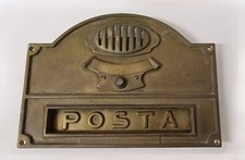 Placca bucalettere e numero civico TRIMEC Made in Italy (ottone massiccio)