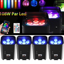 Luce di scena par batteria integrata 108 W RGBWA+UV APP/DMX faro LED wireless