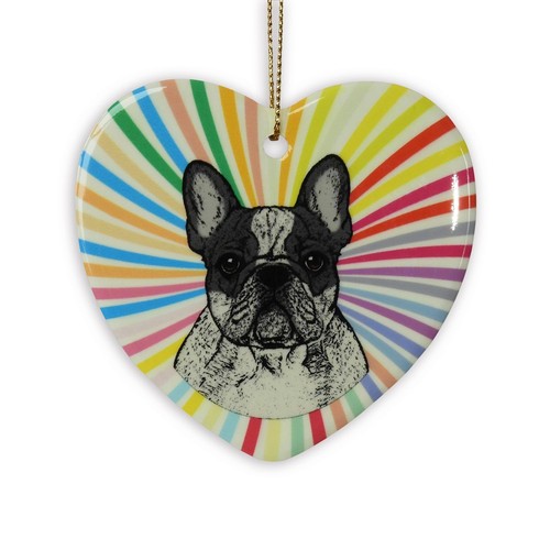 Ornamento cuore per - a, bulldog