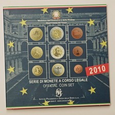 Serie Divisionale 2010 9 Valori FDC Repubblica Italiana Euro Set Coins Ossidata