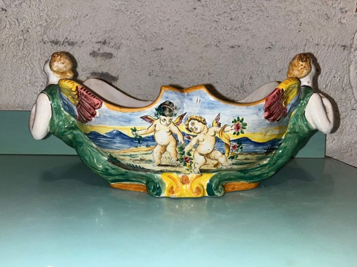 Vaso ceramica smaltata con - in,