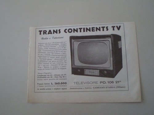 Advertising pubblicità 1954 - pubblicità,