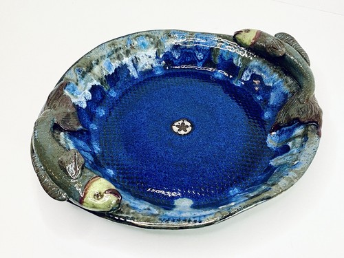 Piatto pesce firmato - piatto, arte