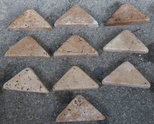 Piastrelle Marmo Mosaico Triangolo lato 5 cm. Pavimenti Rivestimenti Trav.Noce