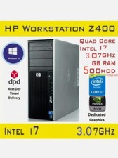 HP Z400 - Intel i7 Quad Core 3.07GHz - 8GB RAM - 500G HDD - 120gb - Win10