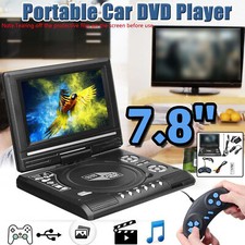 Lettore CD DVD Auto TV Portatile 7.8'' Schermo 270° per Gioco/TV/CD/DVD/TFCard W8A1