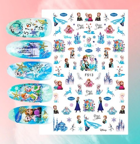 Adesivo nail art disney - disney, frozen